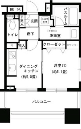 パークキューブ市ヶ谷の物件間取画像